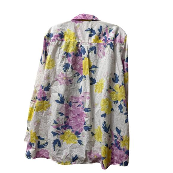 Talbots 2X Ladies Floral LS Button Up Lightweight Shirt - Picture 3 of 4